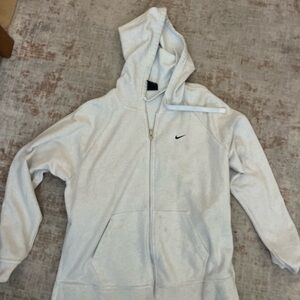 Nike Light Gray Full-Zip Hoodie
